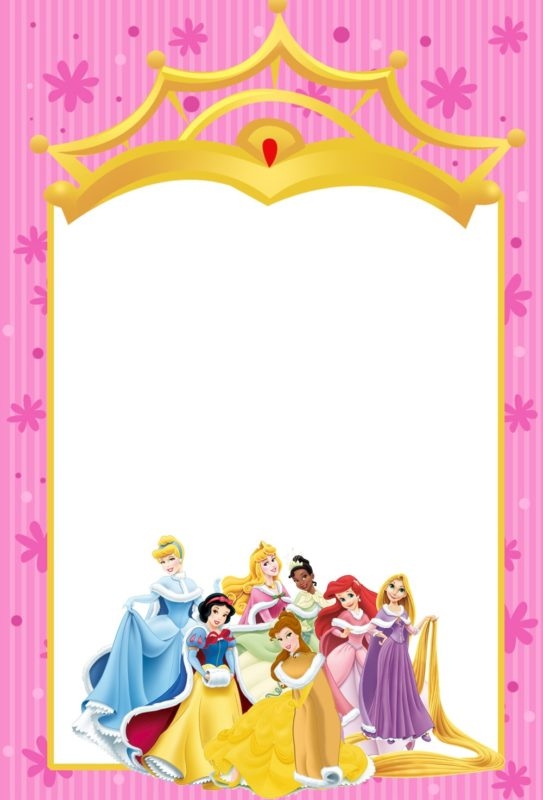 Blank Disney Princess Invitation Template