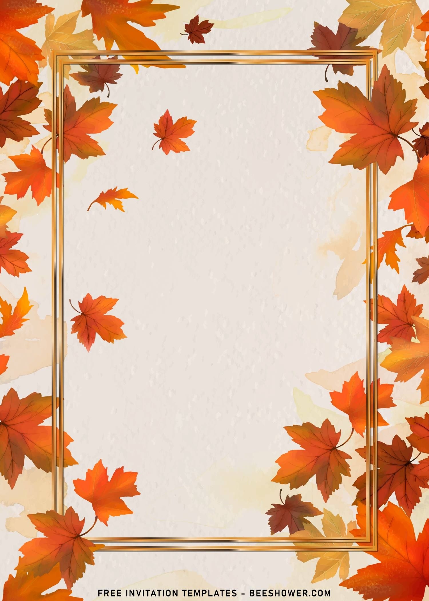 Blank Fall Invitation Template Dev onallcylinders