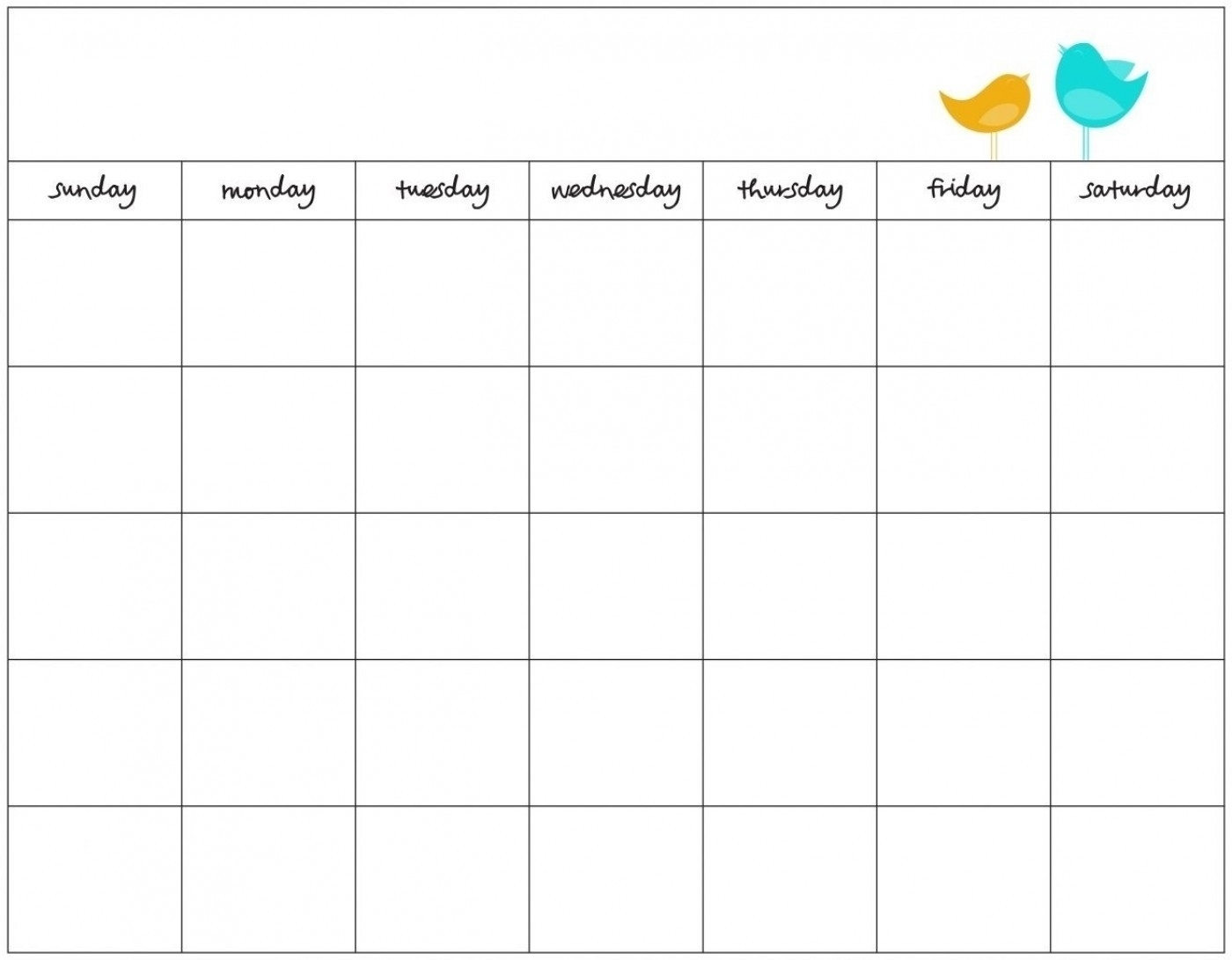 Blank Free Printable 7 Day Weekly Calendar Janine Tiphanie