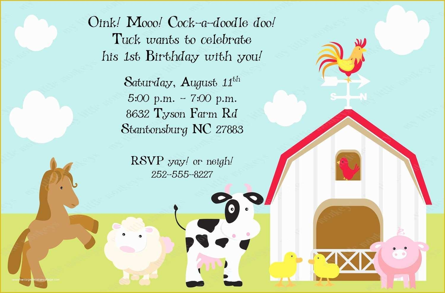 Blank Free Printable Farm Birthday Invitations Printable Templates By
