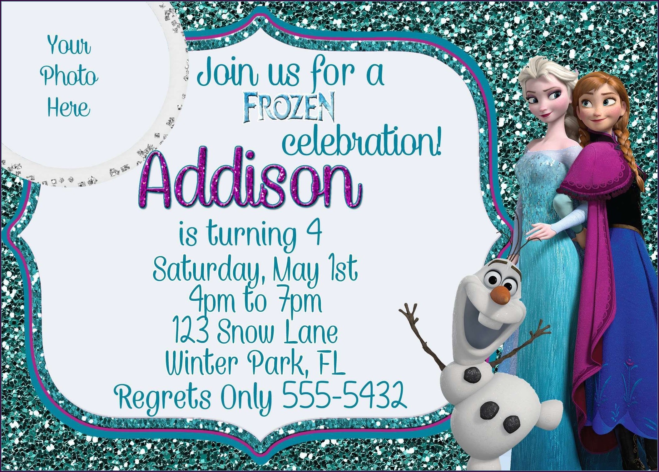 Blank Frozen 2 Invitation Template Invitations Resume Examples