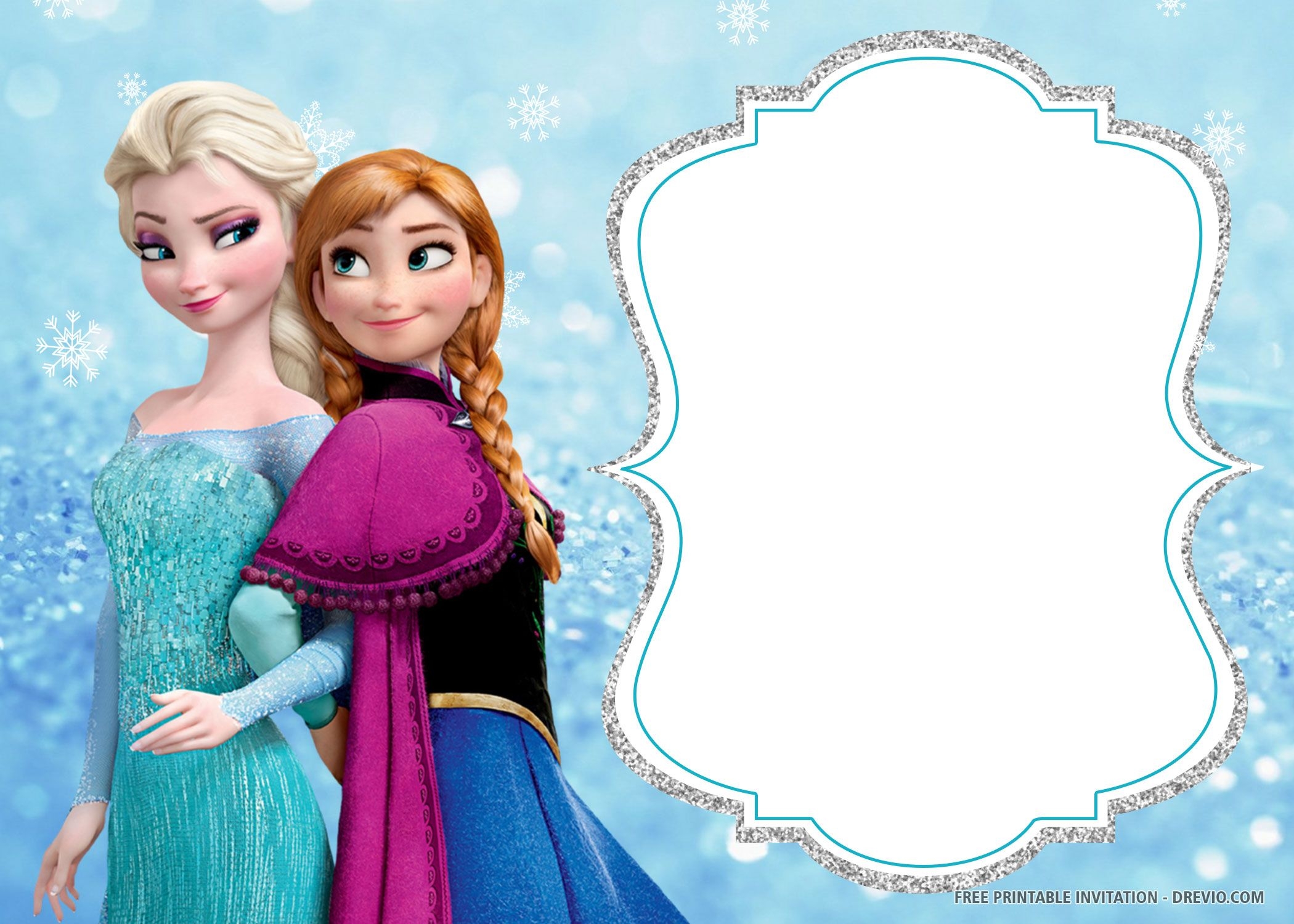 Blank Frozen Invitation Template Printable Word Searches