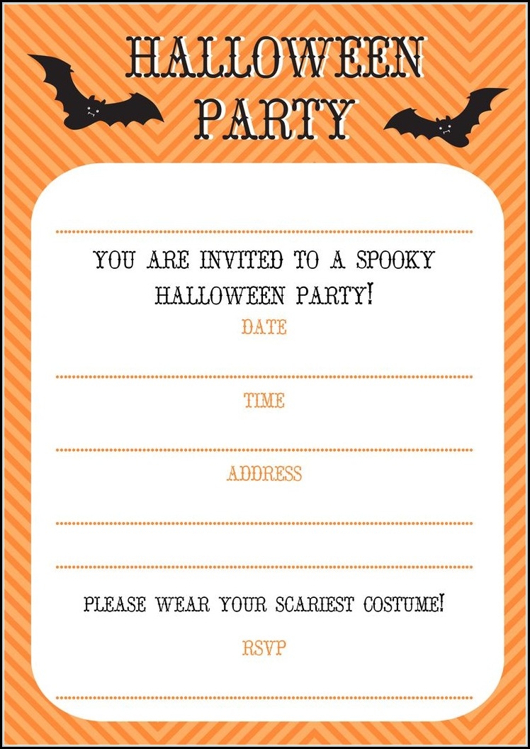 Blank Halloween Party Invitation Template Template 1 Resume 