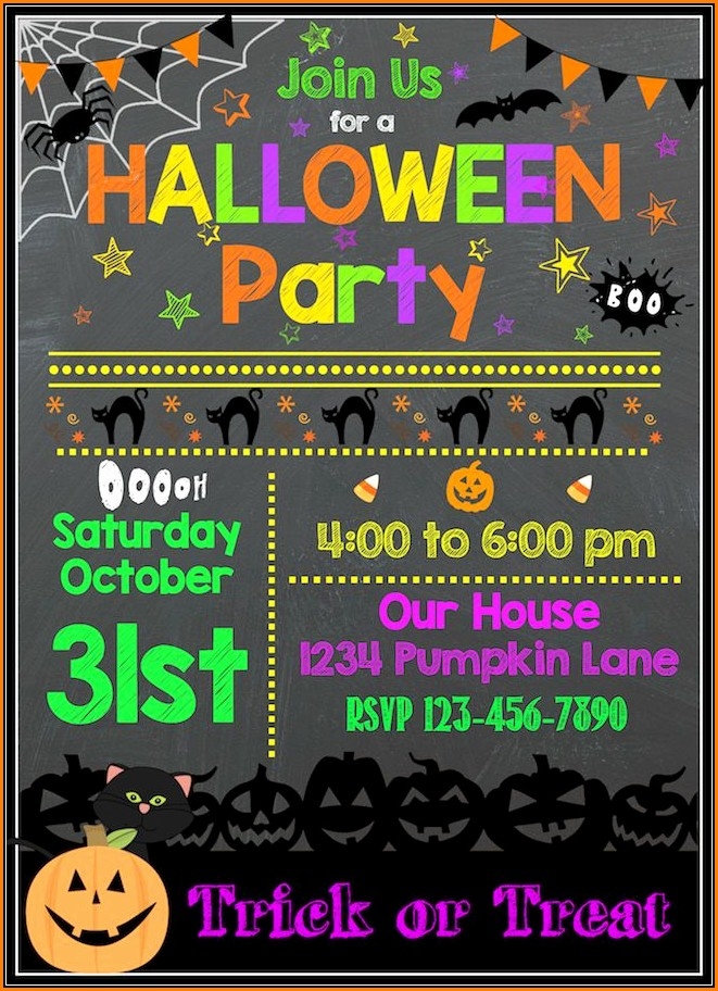 Blank Halloween Party Invitation Template Template 1 Resume 