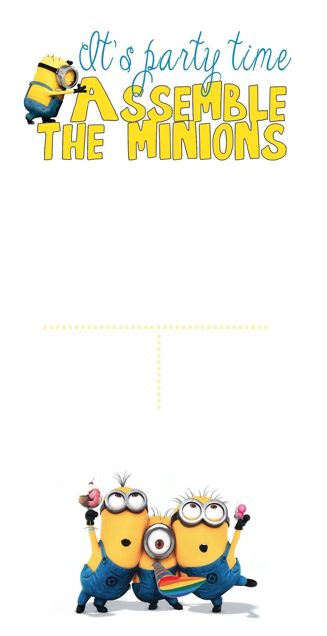 Blank Minion Invitation Template Dev onallcylinders