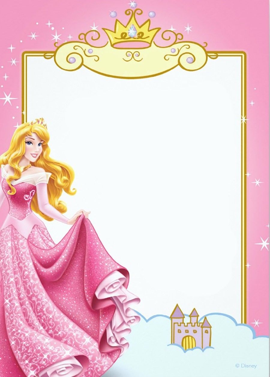 Blank Princess Invitation Template Printable Word Searches