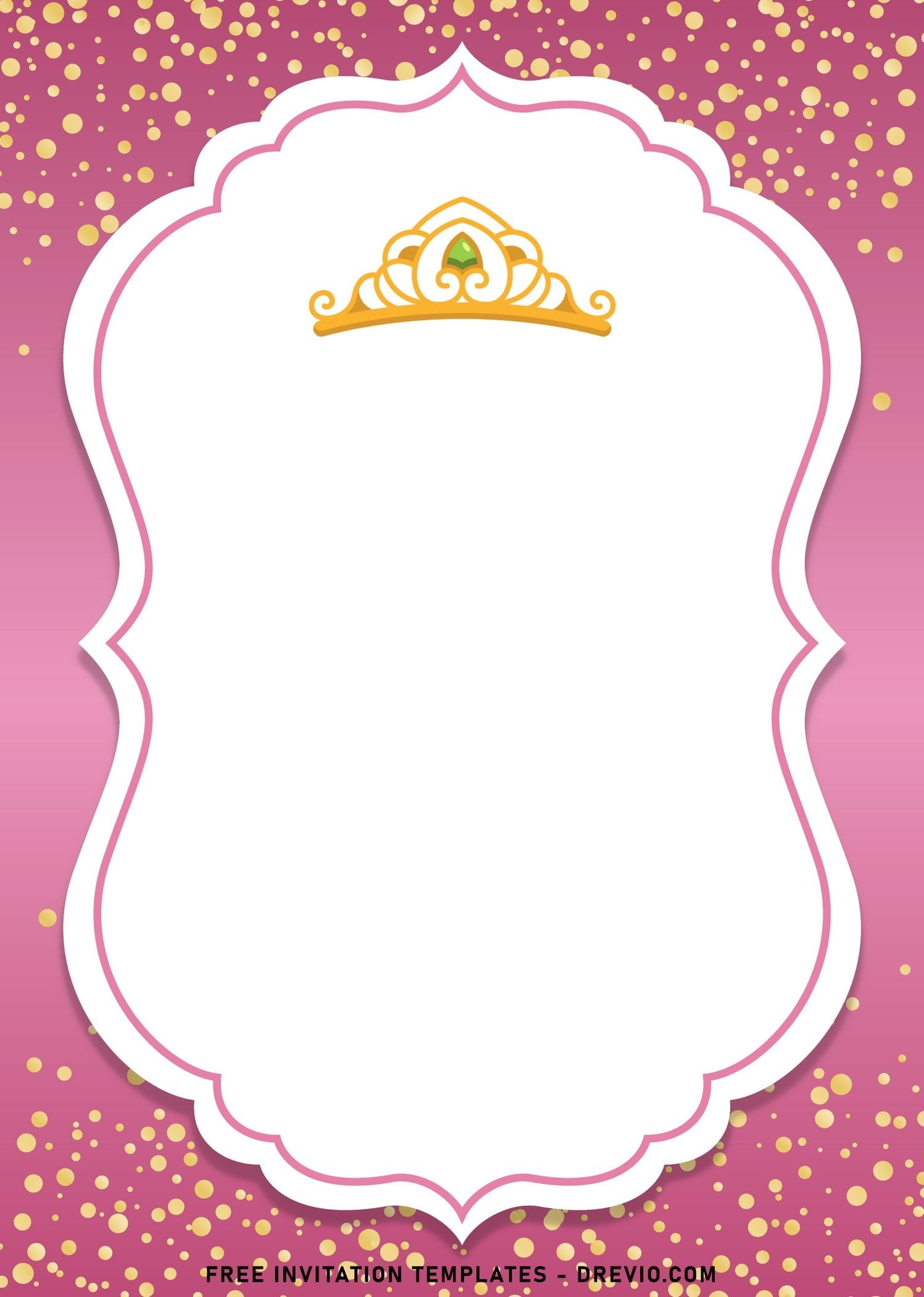 Blank Princess Invitation Template Printable Word Searches