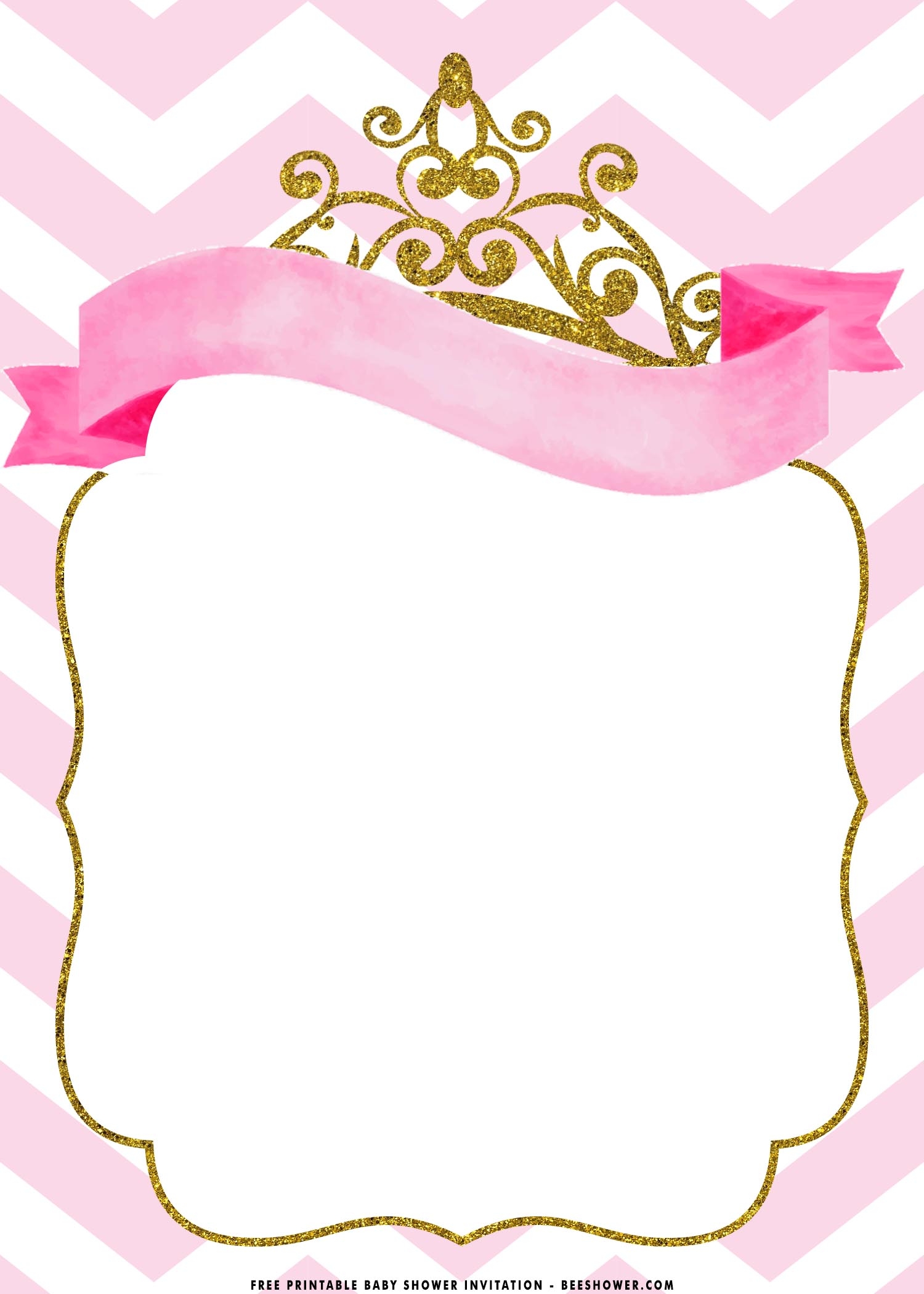 Blank Princess Invitation Template