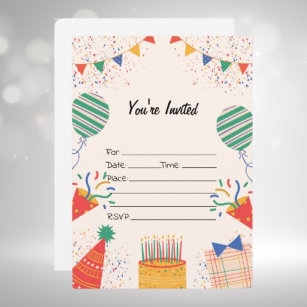 Blank Printable Invitations Invitation Templates Zazzle 