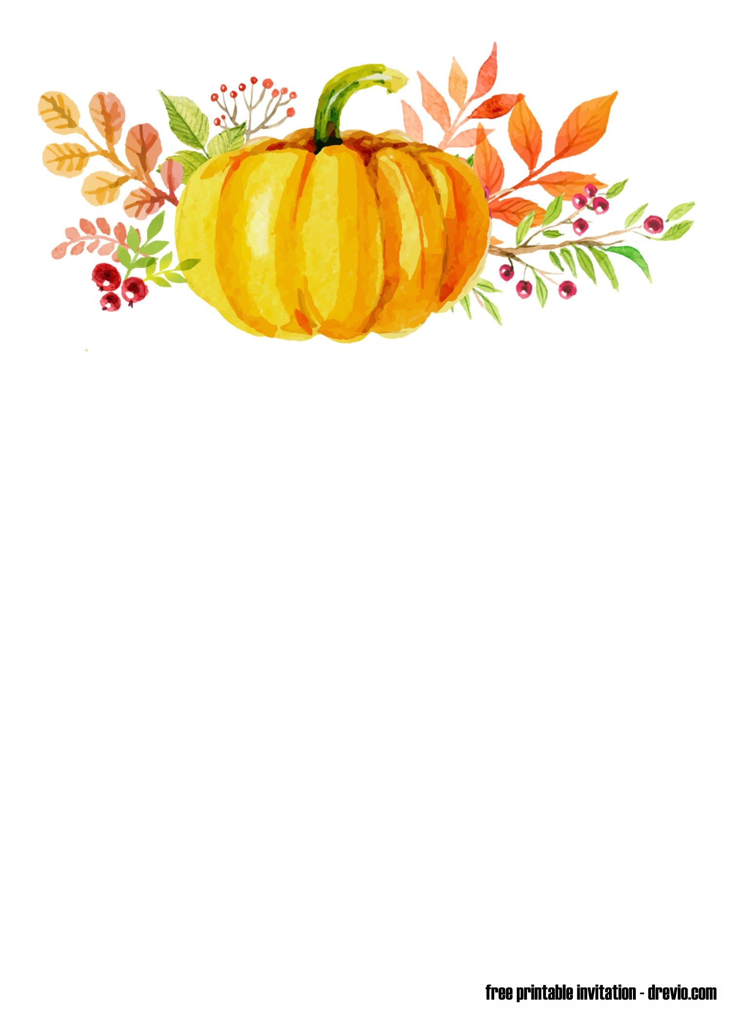 Blank Pumpkin Invitation Template Dev onallcylinders