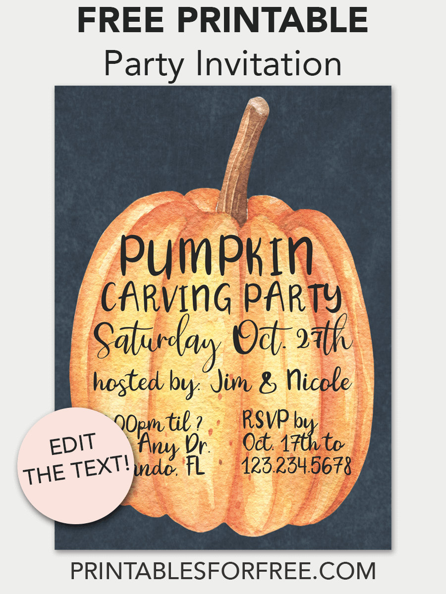 Blank Pumpkin Invitation Template Dev onallcylinders