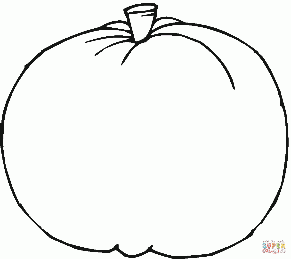Blank Pumpkin Template Coloring Home