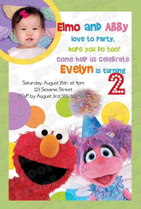 Blank Sesame Street Birthday Invitations