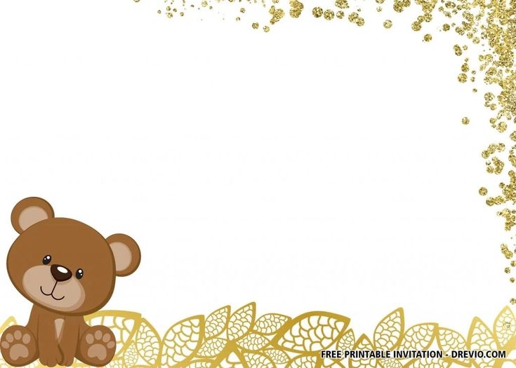 Blank Teddy Bear Invitation Template Printable Word Searches