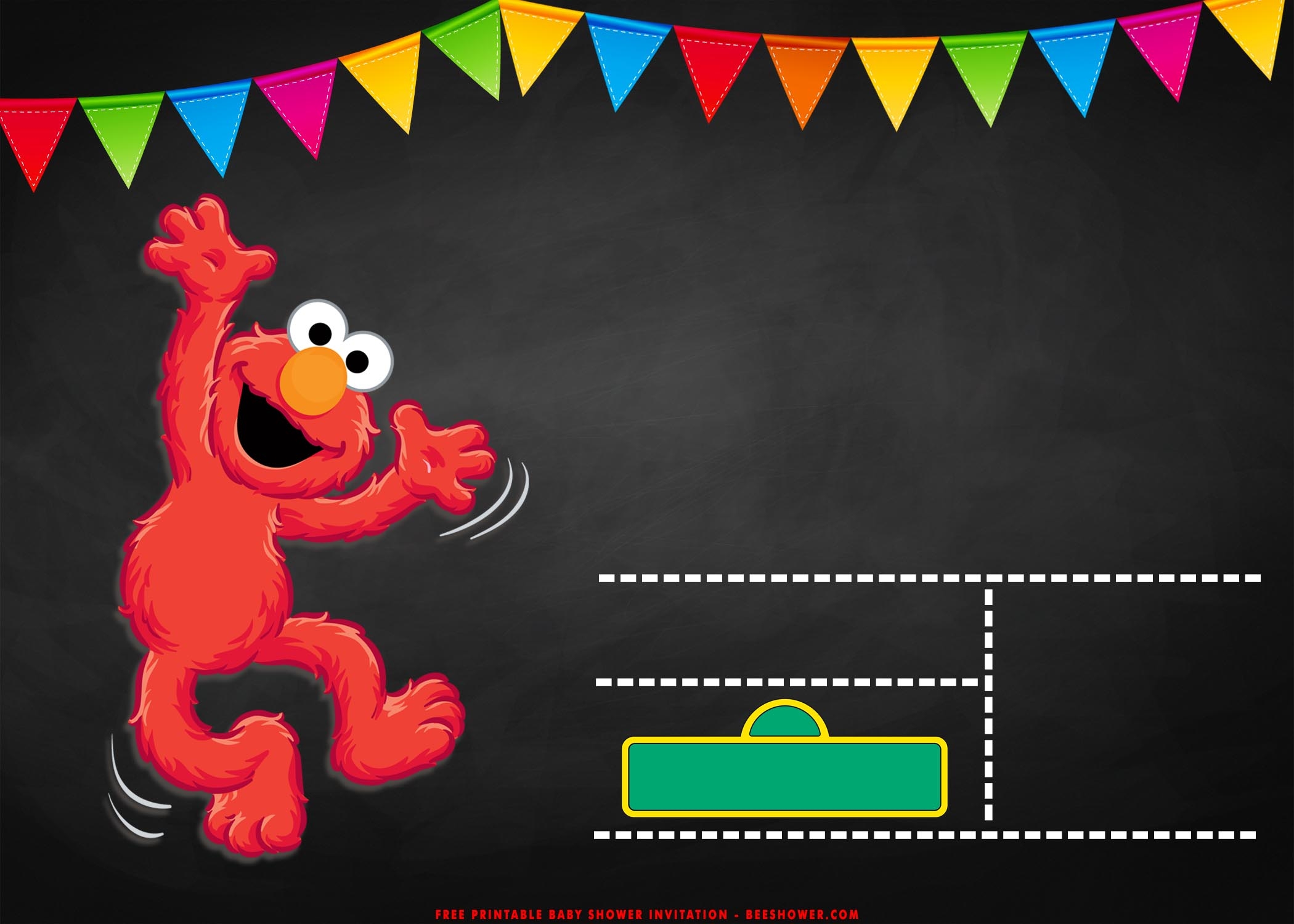 Blank Template Blank Sesame Street Invitations