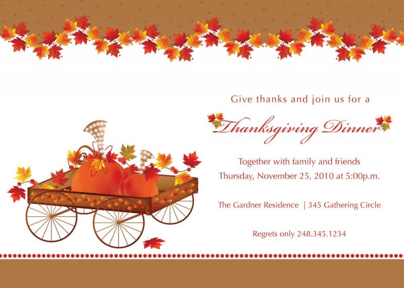 Blank Thanksgiving Invitation Template