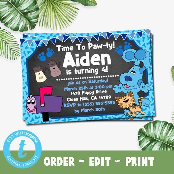 Blues Clues Invitation Template Free Invitationmarshall66