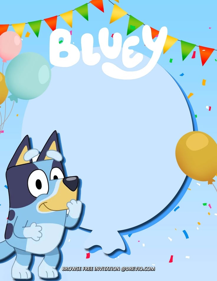 Bluey Birthday Invitations Party Ideas Free Invitations