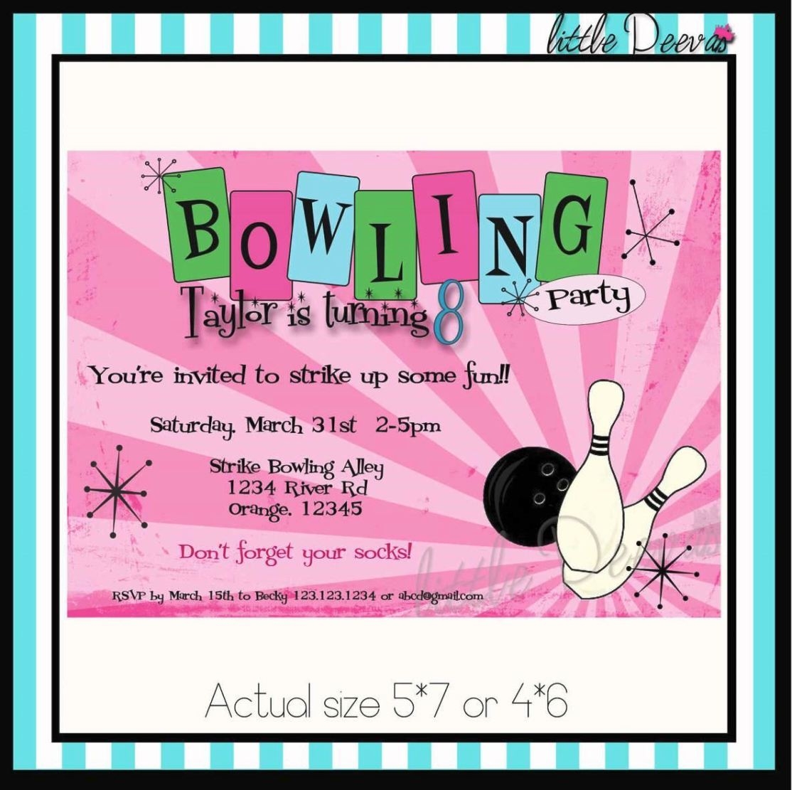 Bowling Party Invitations Templates Free SampleTemplatess 