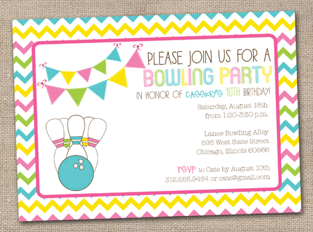 Bowling Party Invitations Templates Free