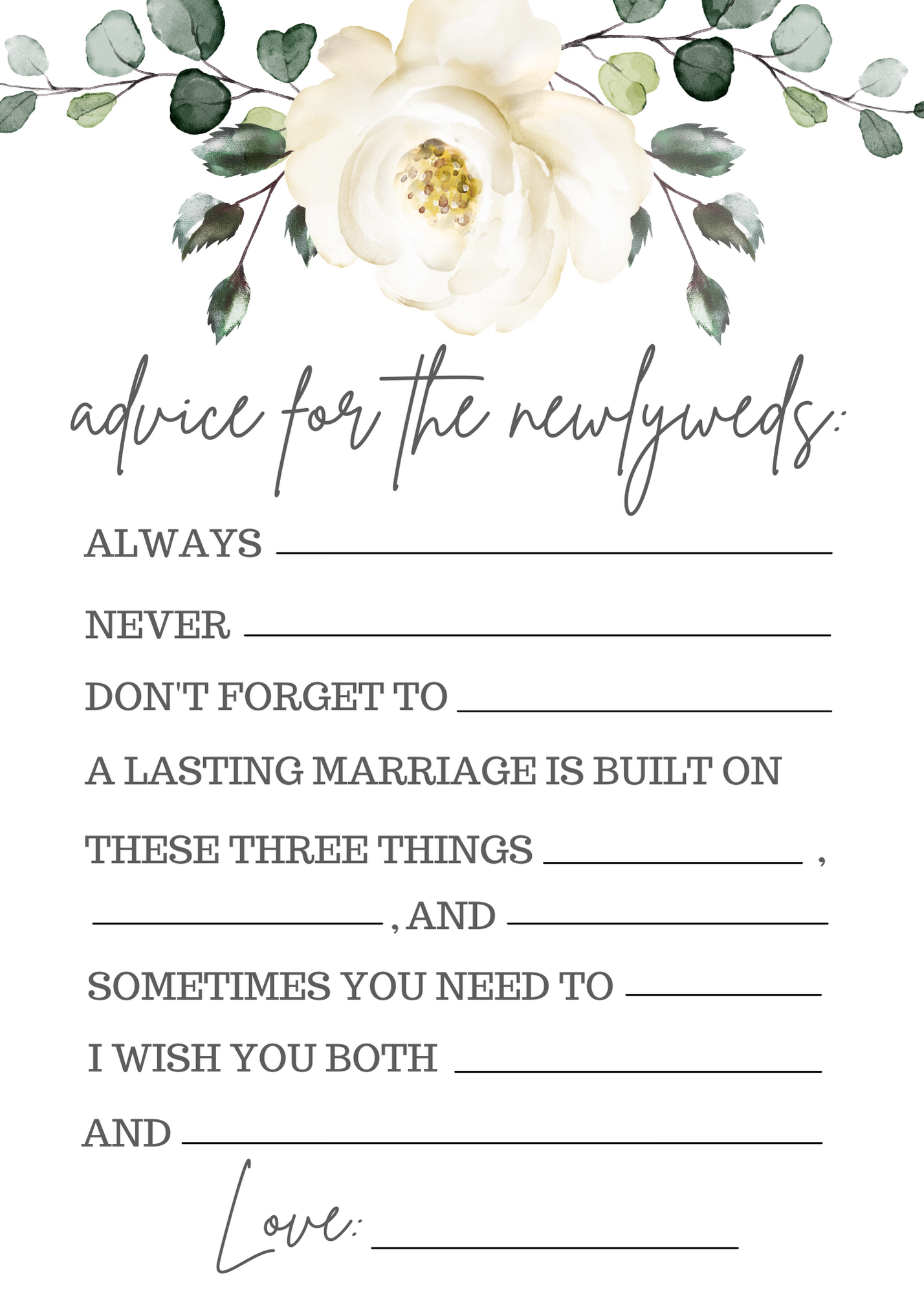 Bridal Shower Advice Cards And What To Write In Them Bridal Shower 101
