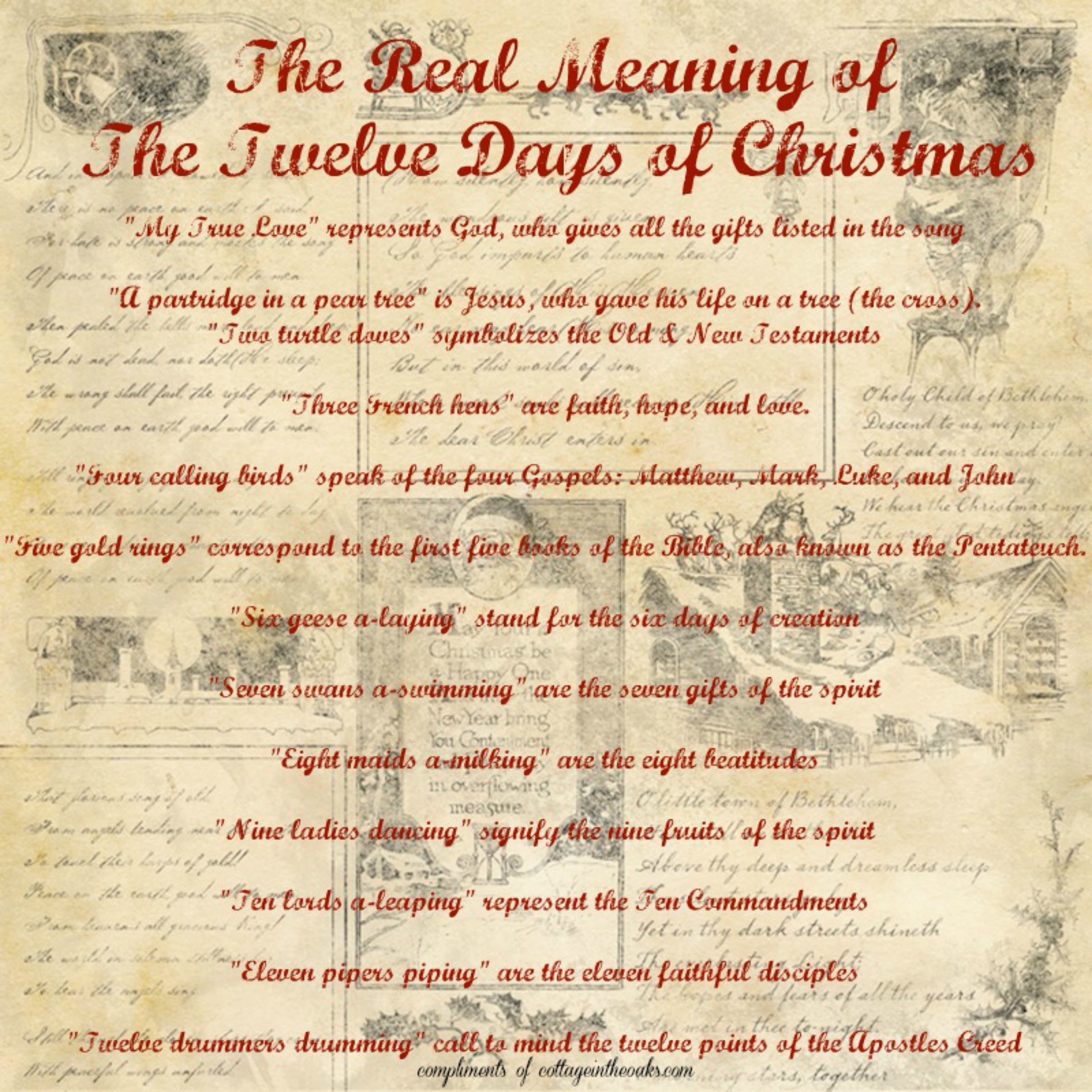 Christmas Story Booklet 12 Days Free Christmas Printables Cottage 
