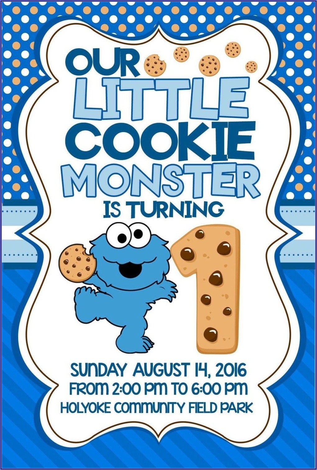 Cookie Monster Blank Invitations Template Invitations Resume 