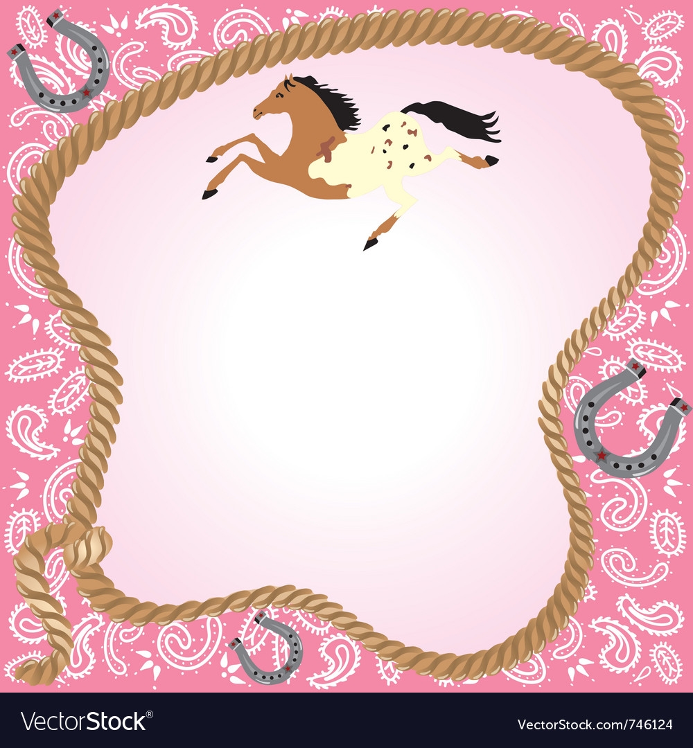 Cowgirl Party Invitation Royalty Free Vector Image