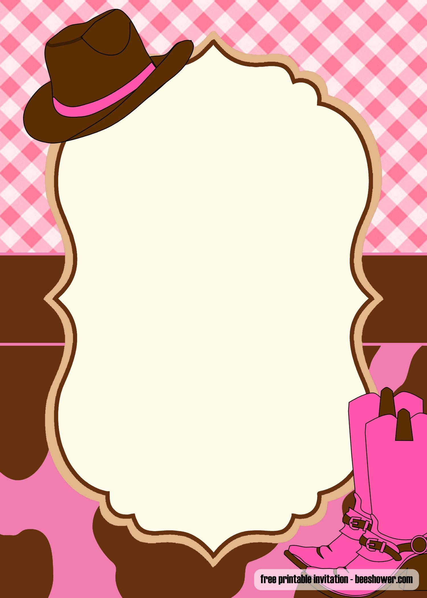 Cowgirl Party Invitation Templates Free Printable Word Searches
