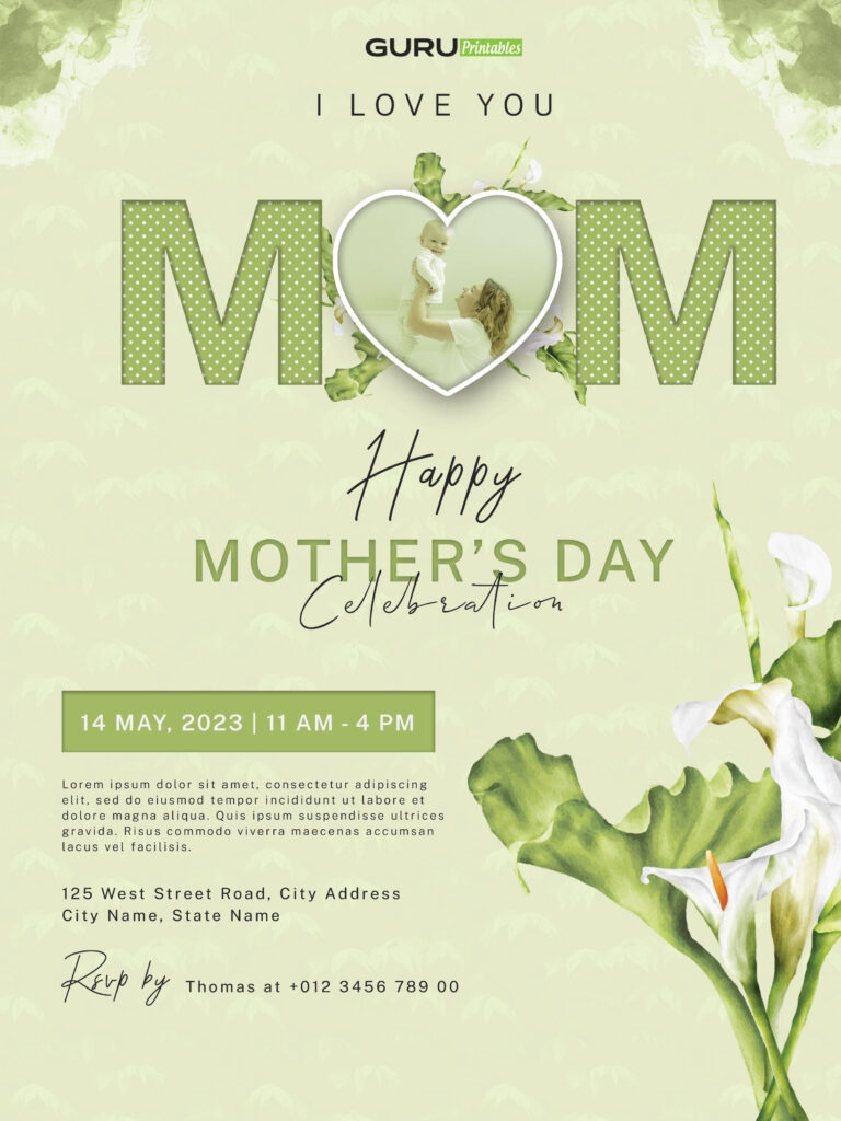 Creative Mother 39 s Day Flyer Design Guru Printables