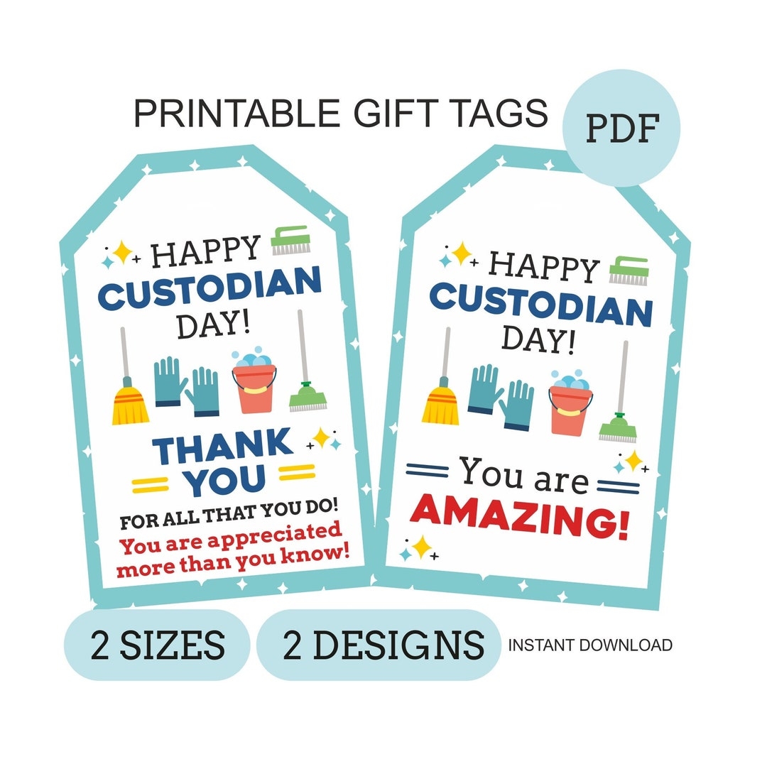 Custodian Appreciation Day Printable 2024 Schrikkeljaar Alvina Karlyn
