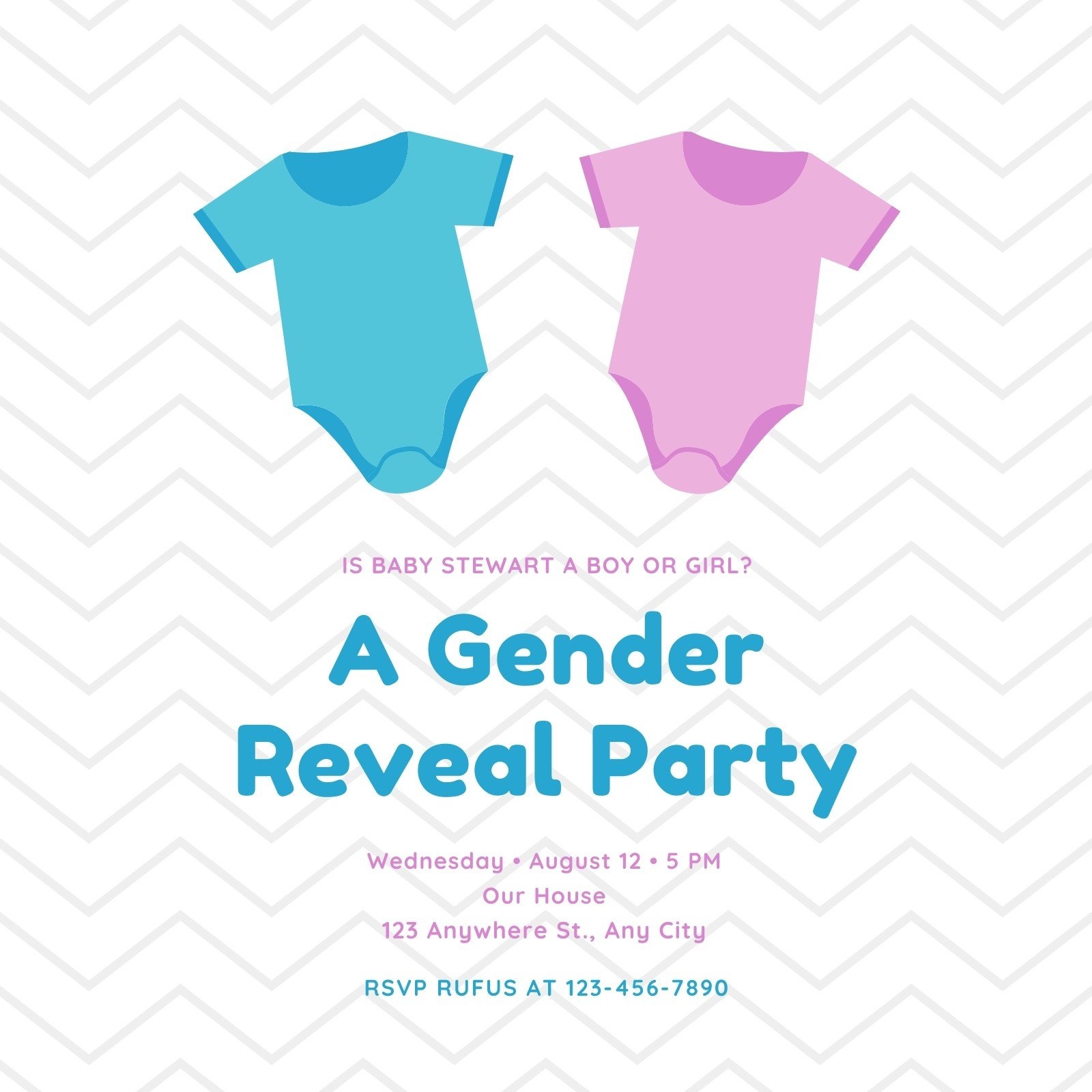 Custom Gender Reveal Card Invite Printable Etsy Hot Sex Picture