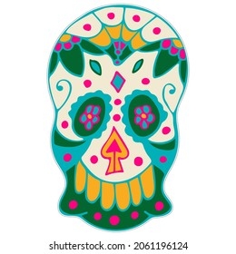 Day Dead Printable Sticker Dia De Stock Illustration 2061196124 