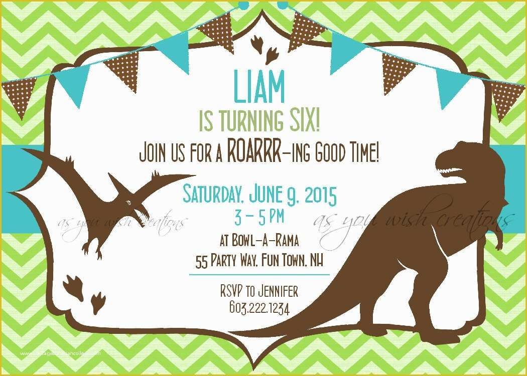 Dinosaur Birthday Invitation Template Free Of Dinosaur Birthday 