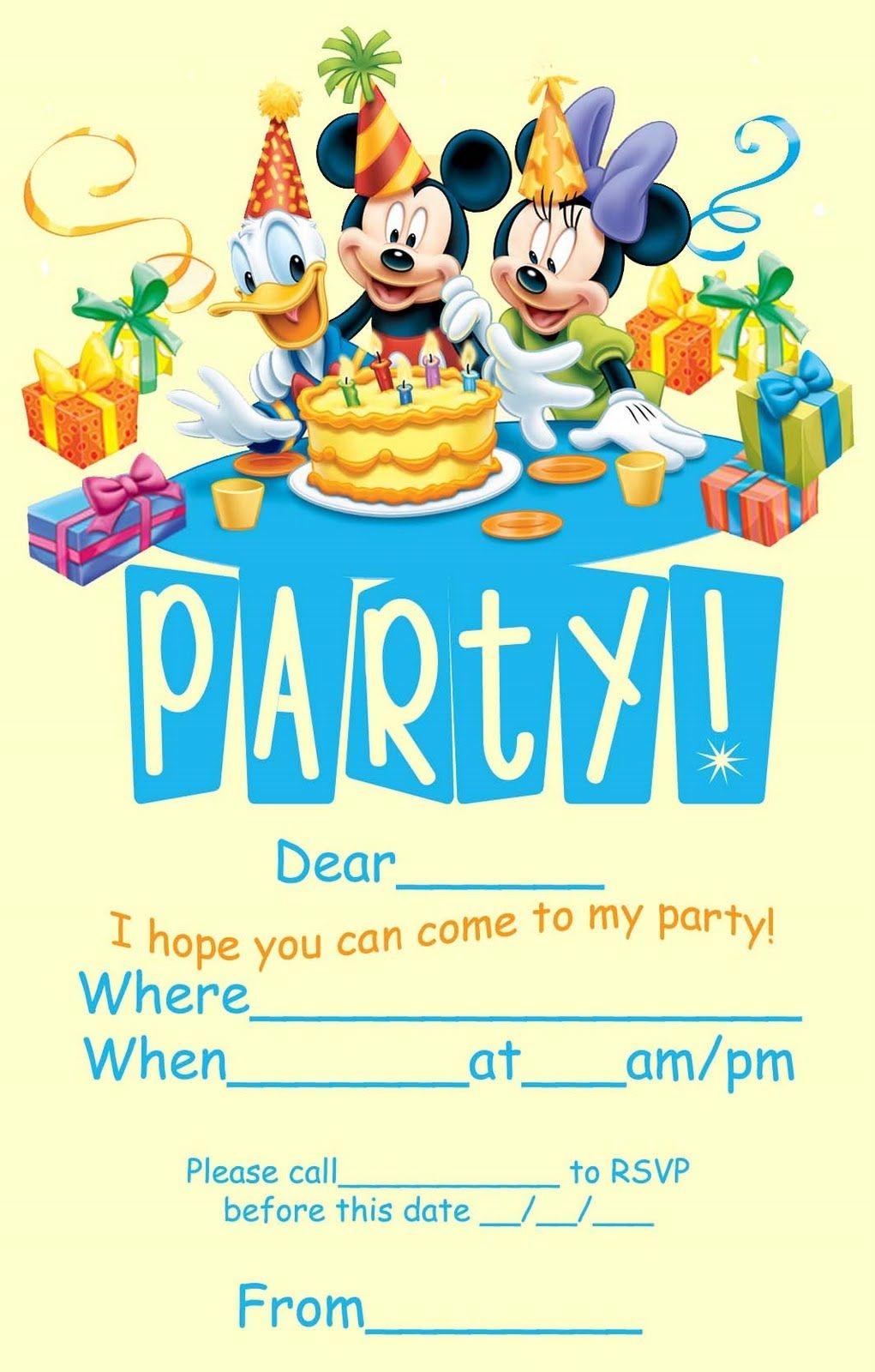 Disney Invitations Templates Free Every Little Girl Dreams Of Being A 