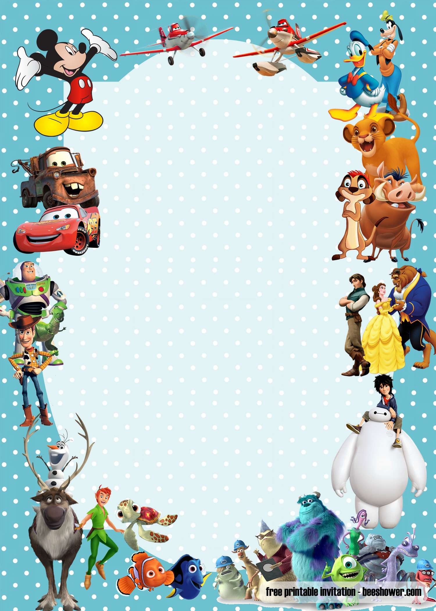 Disney Invitations Templates Free