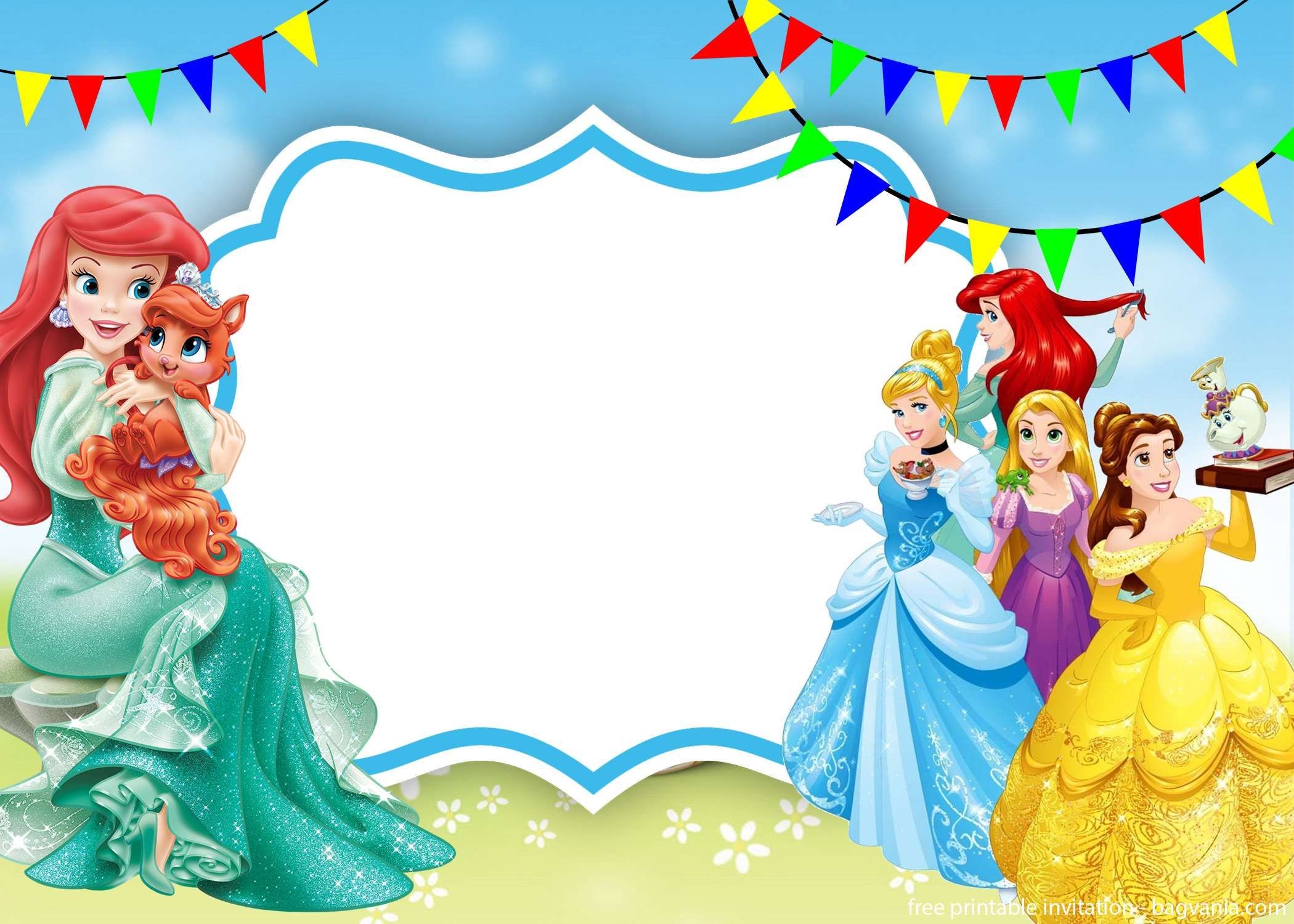 Disney Princess Printable Birthday Invitations