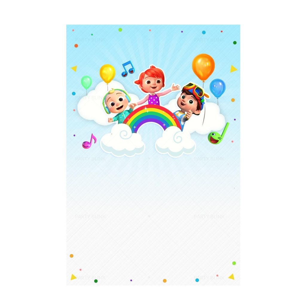 Downloadable Blank Cocomelon Invitation Template Free