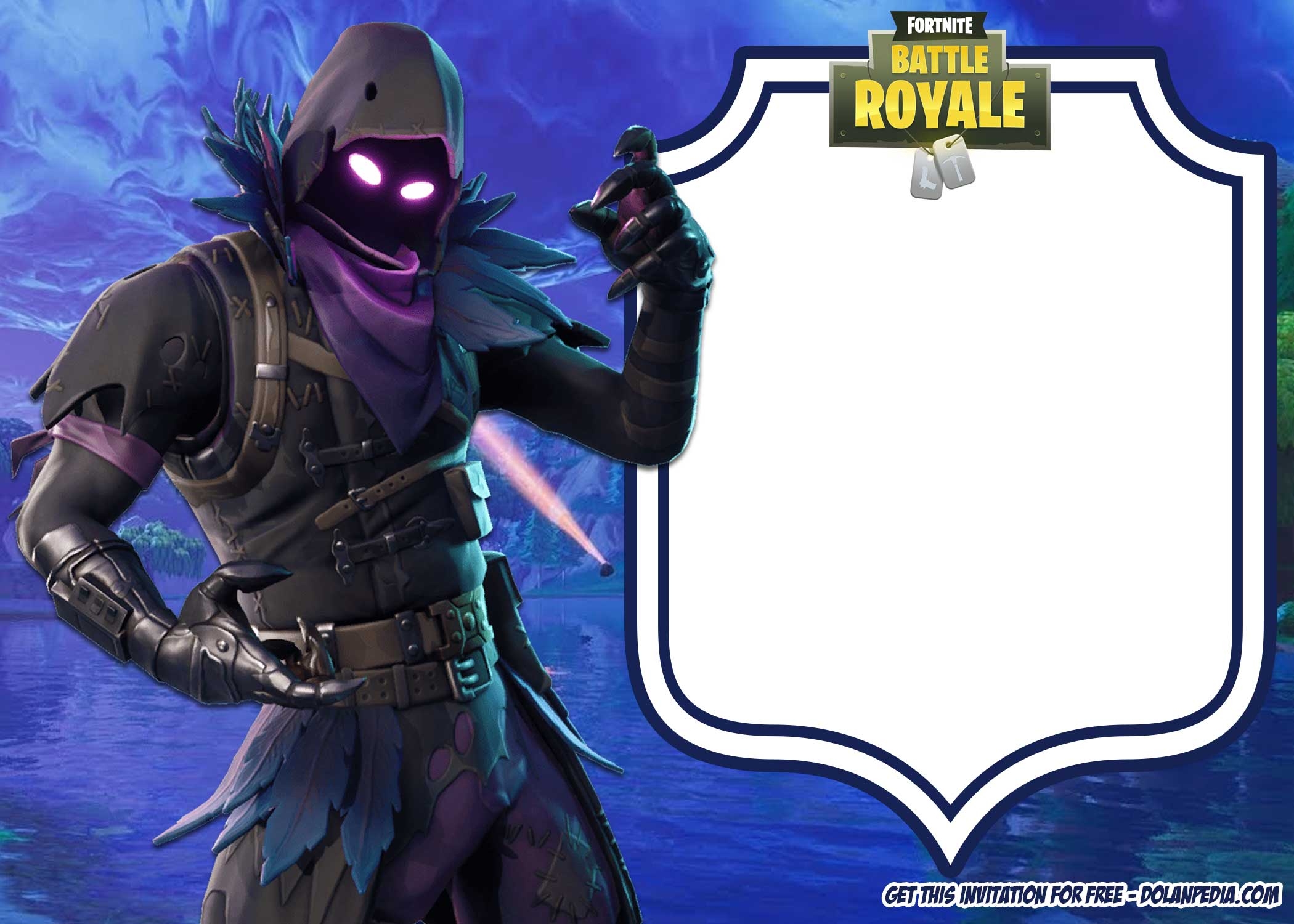 Downloadable Free Printable Fortnite Invitations