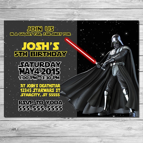 Downloadable Free Star Wars Invitation Template