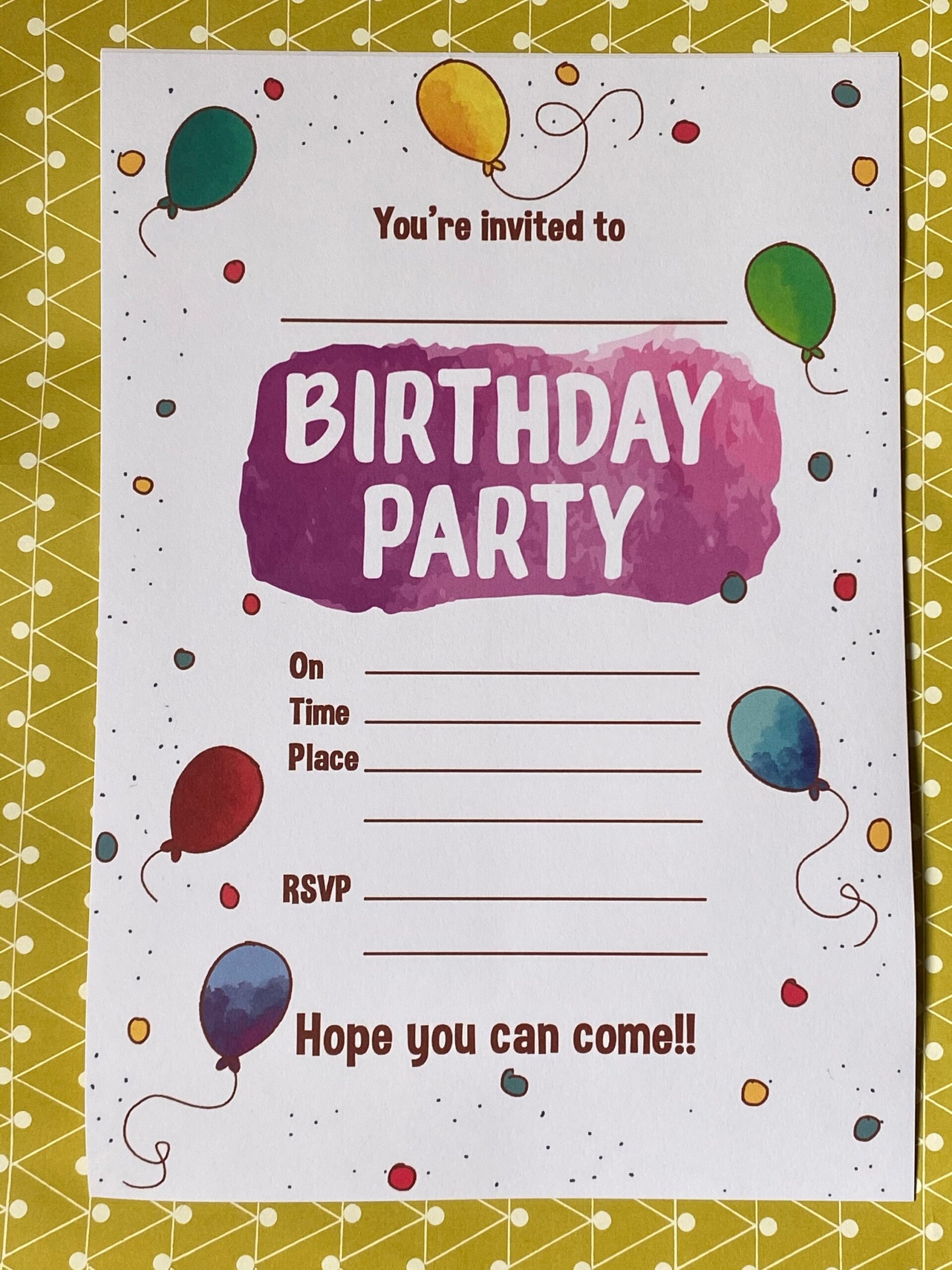 Downloadable Printable Invitations Etsy UK
