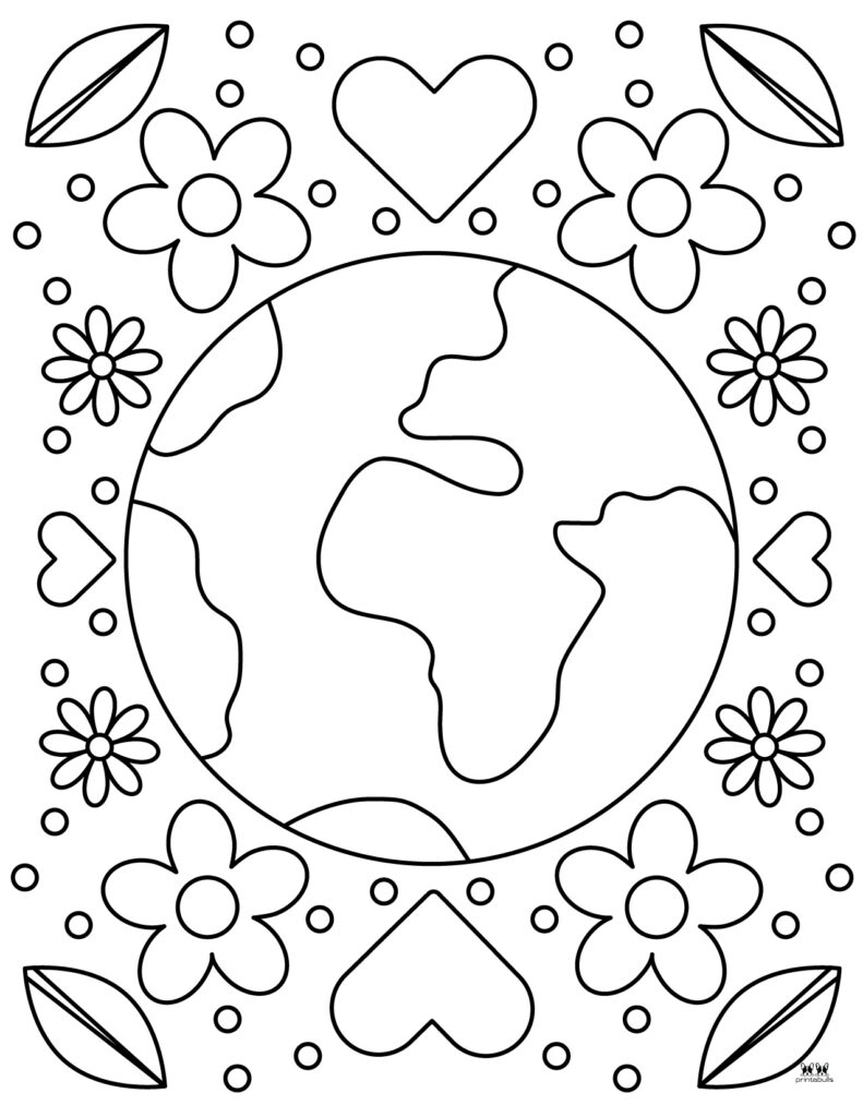 Earth Day Coloring Pages 25 FREE Pages Printabulls Worksheets Library
