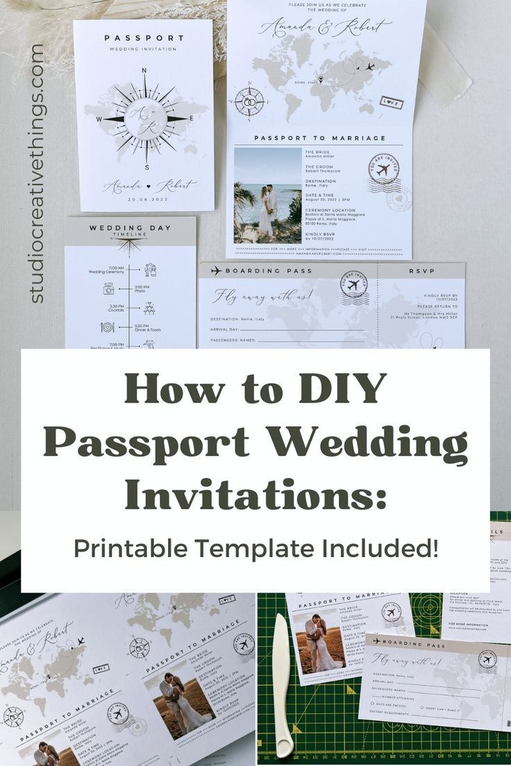 Easy To DIY Passport Wedding Invitations A Step by Step Guide