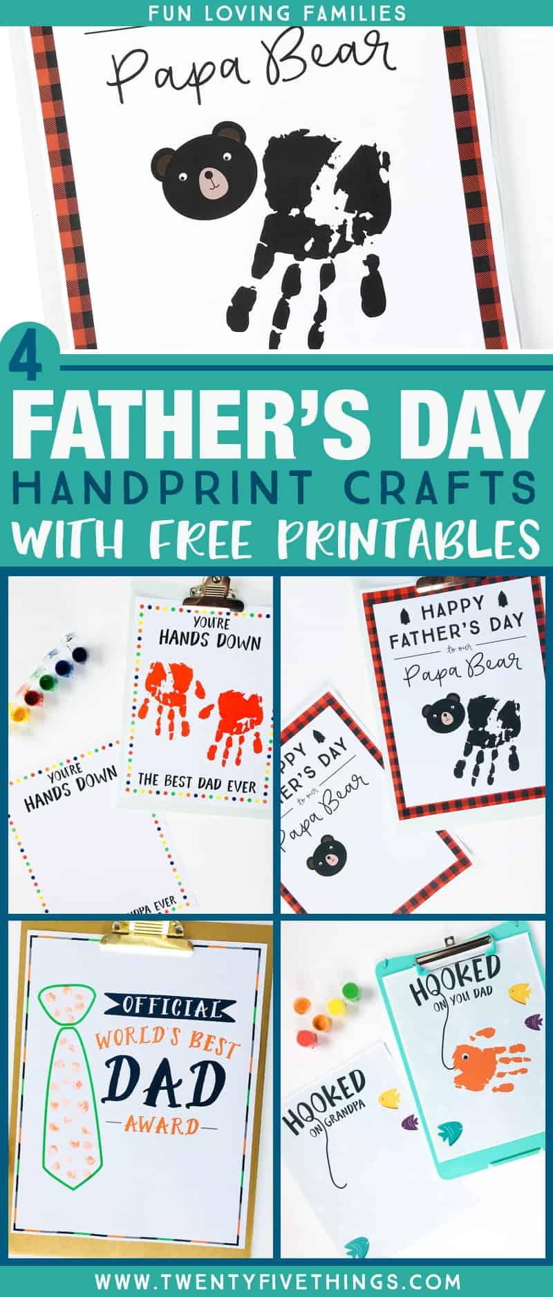 Father 39 s Day Handprint Printable Printable Templates