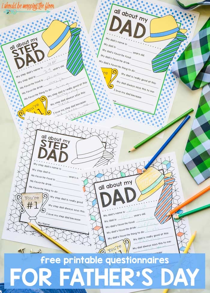 Father 39 s Day Questionnaire Printable