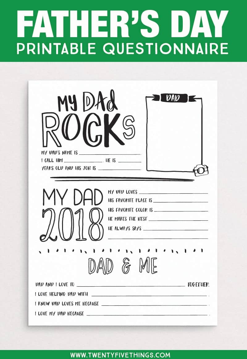 Father 39 s Day Questionnaire Printable Free Download Fun Loving Families