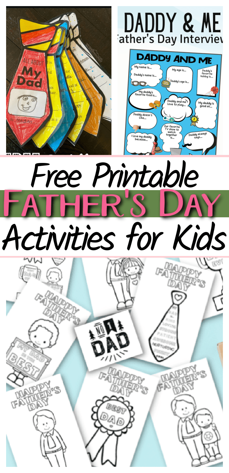 Fathers Day Free Printables For Preschoolers