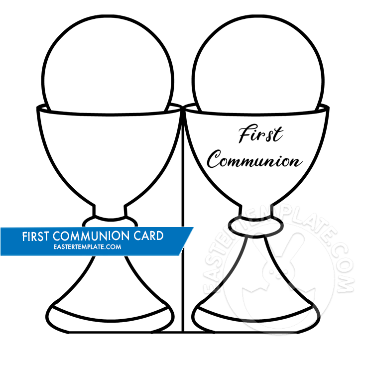 First Communion Card1 Easter Template