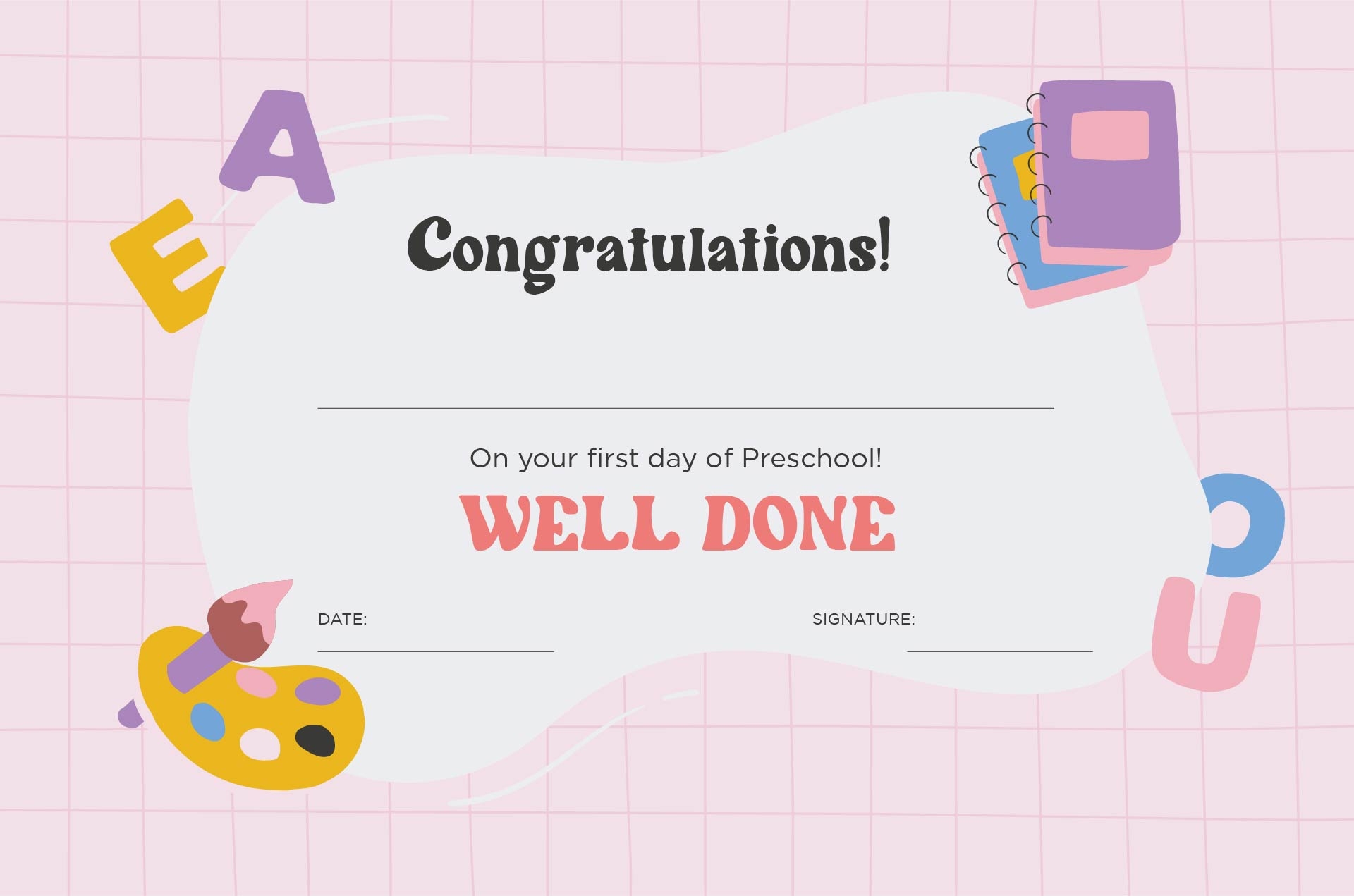 First Day Of Preschool 10 Free PDF Printables Printablee