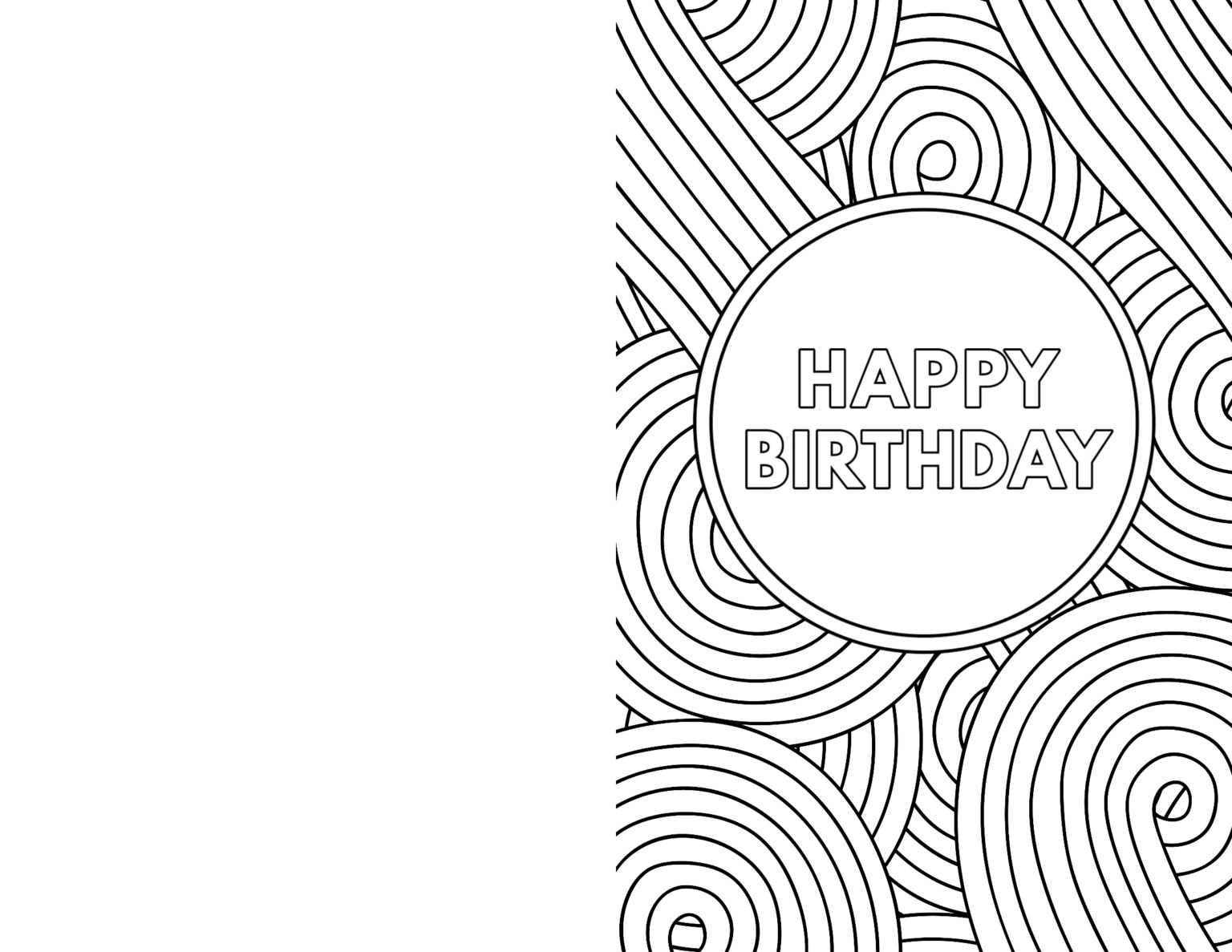 Foldable Printable Birthday Cards For Kids In Foldable Birthday Card 